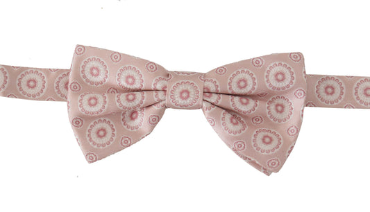 Elegant Pink Silk Bow Tie