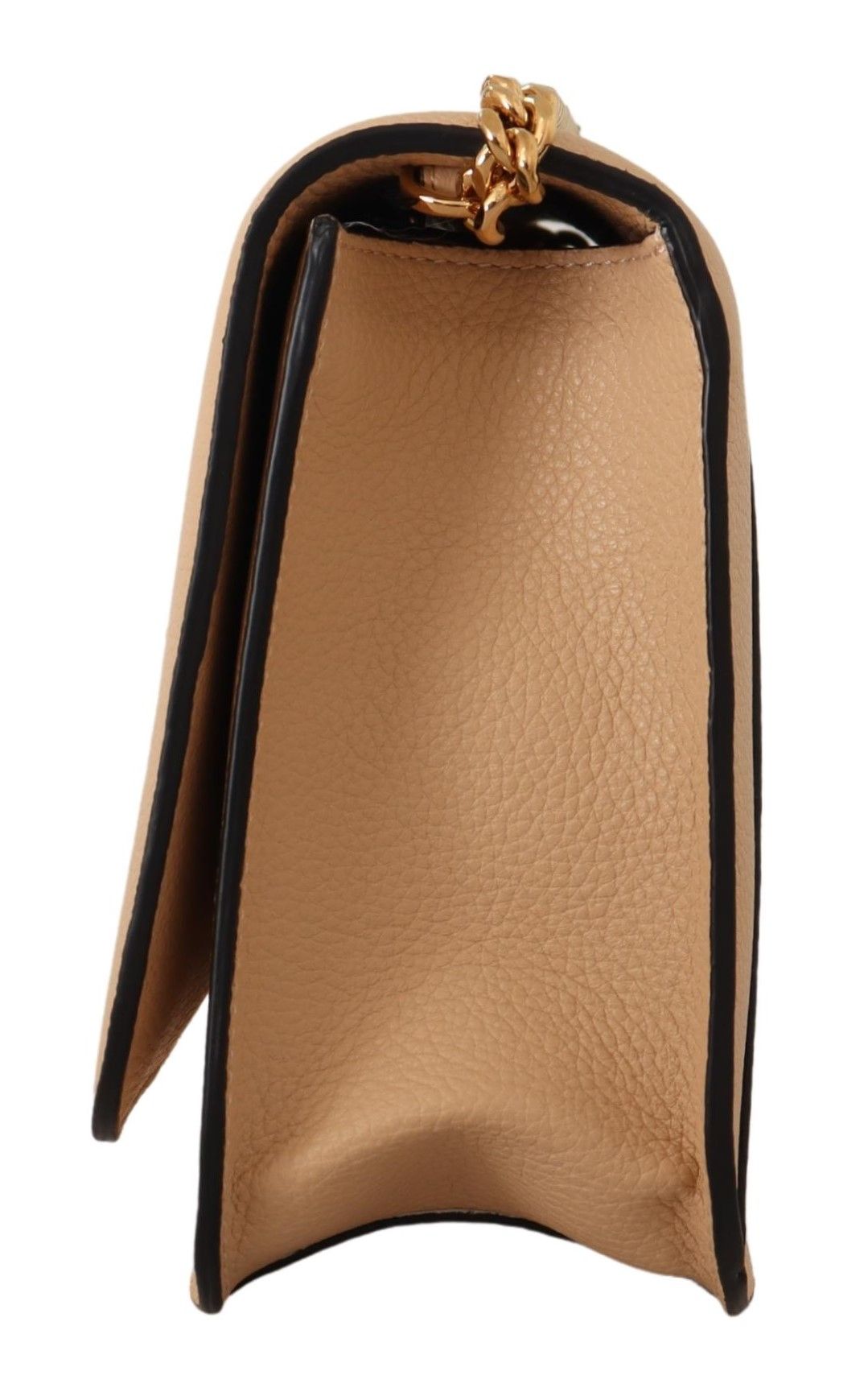 Elegant Nude Leather Crossbody Bag