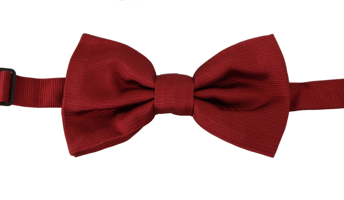 Elegant Red Silk Bow Tie