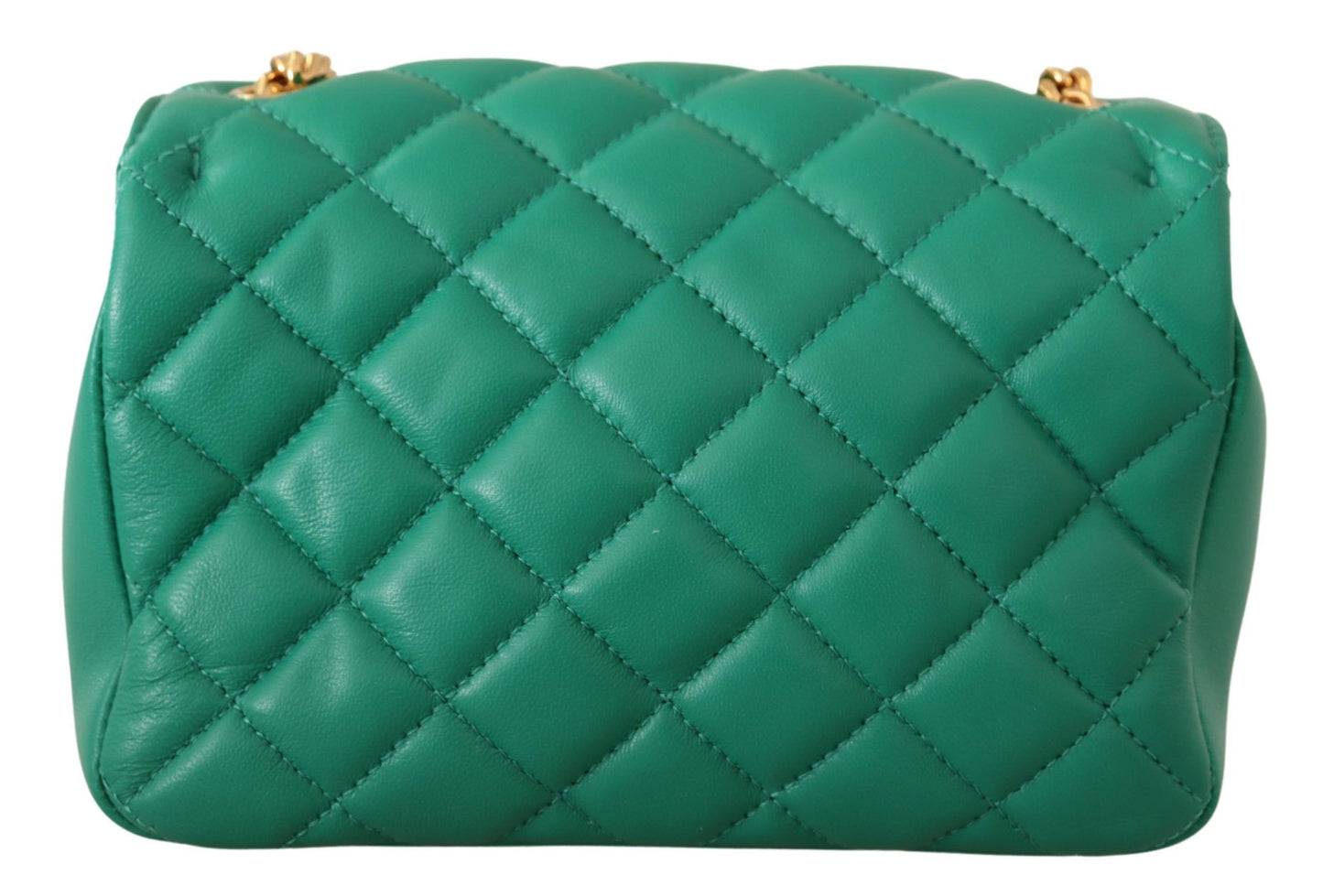 Elegant Green Nappa Leather Small Crossbody