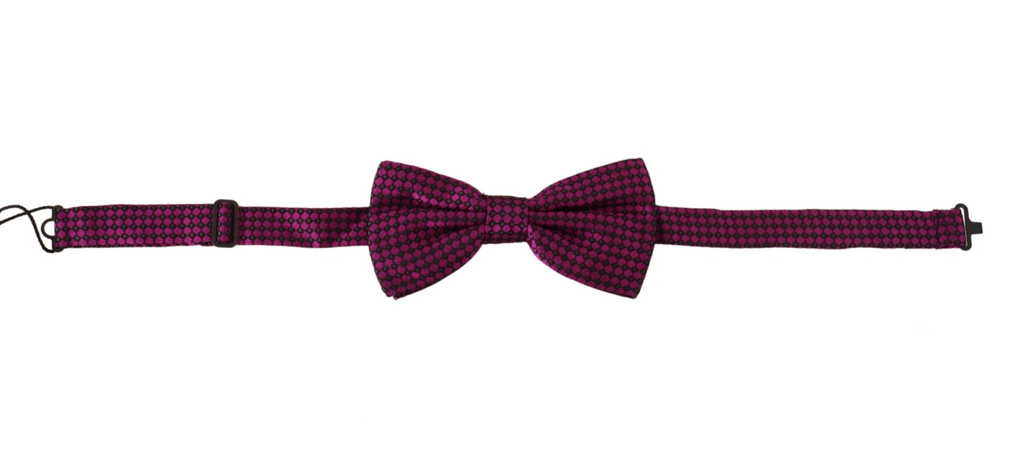 Elegant Purple Silk Bow Tie