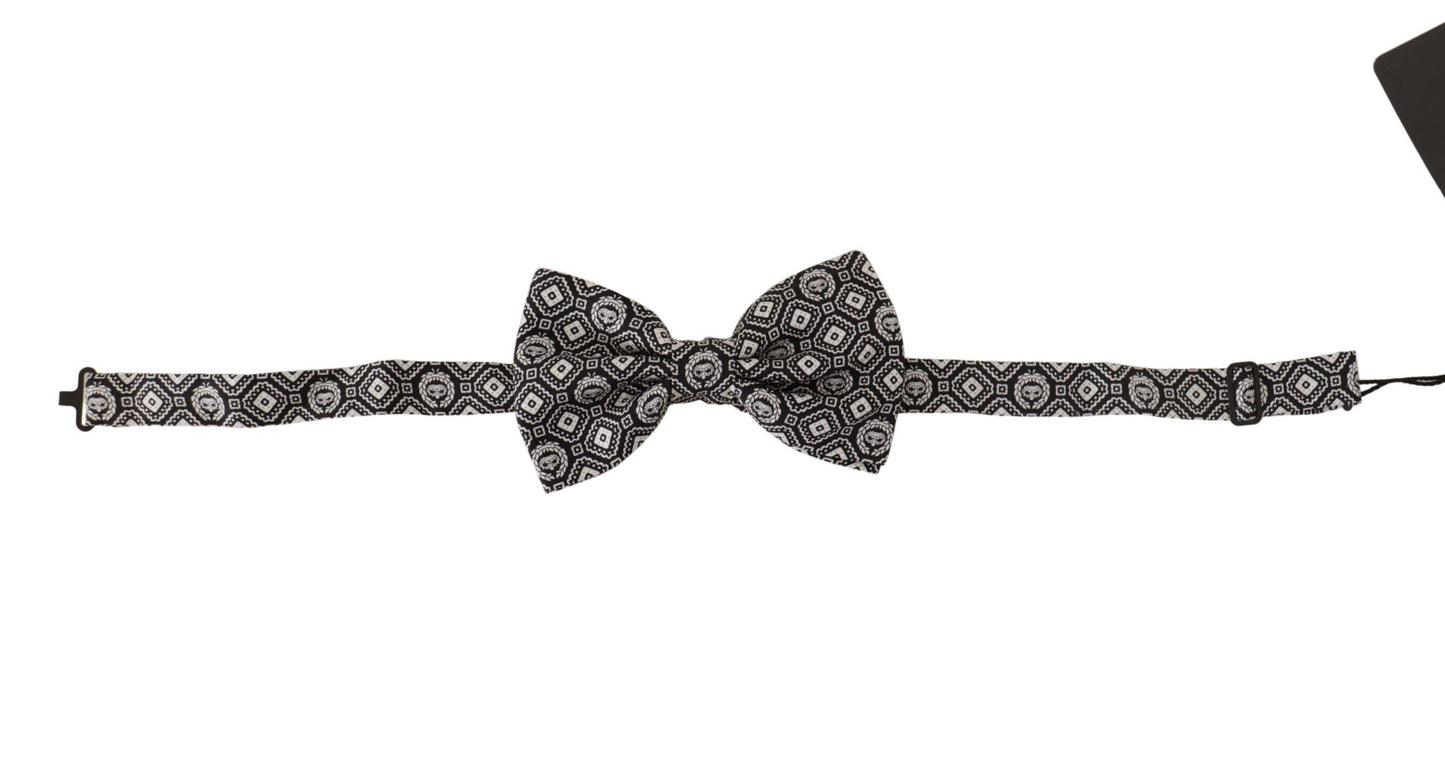 Elegant Silk Black Bow Tie