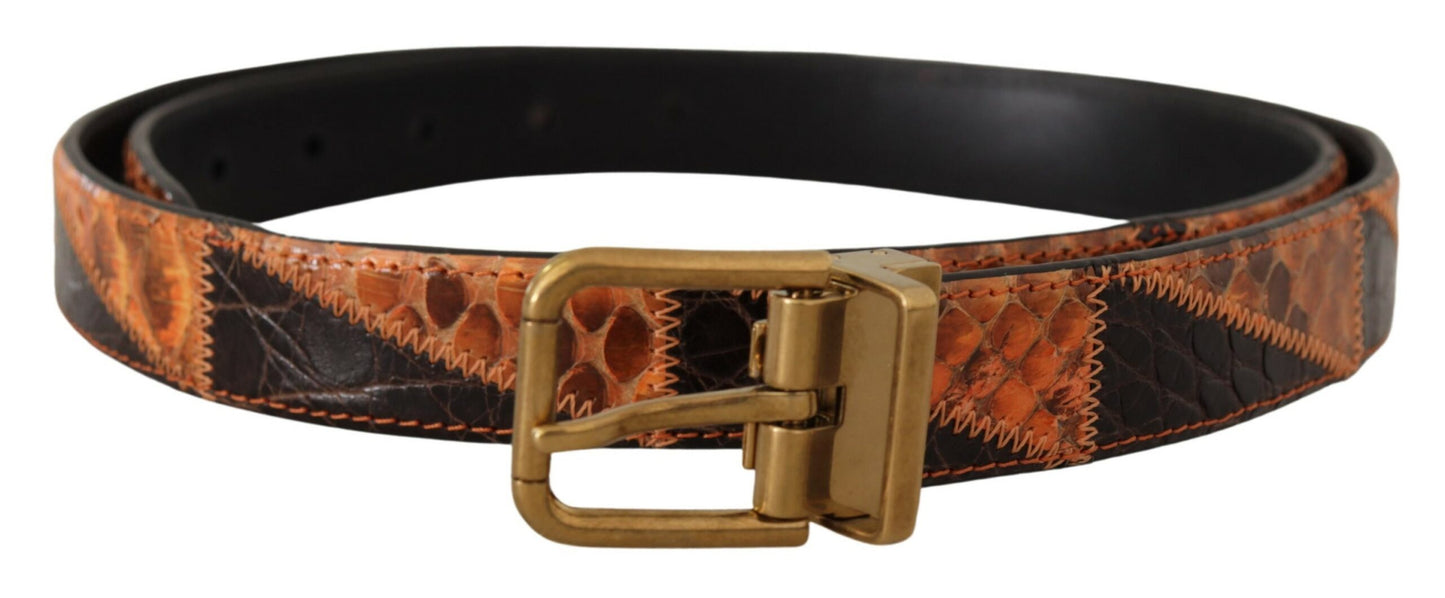 Italian Designer Multicolor Snakeskin Belt