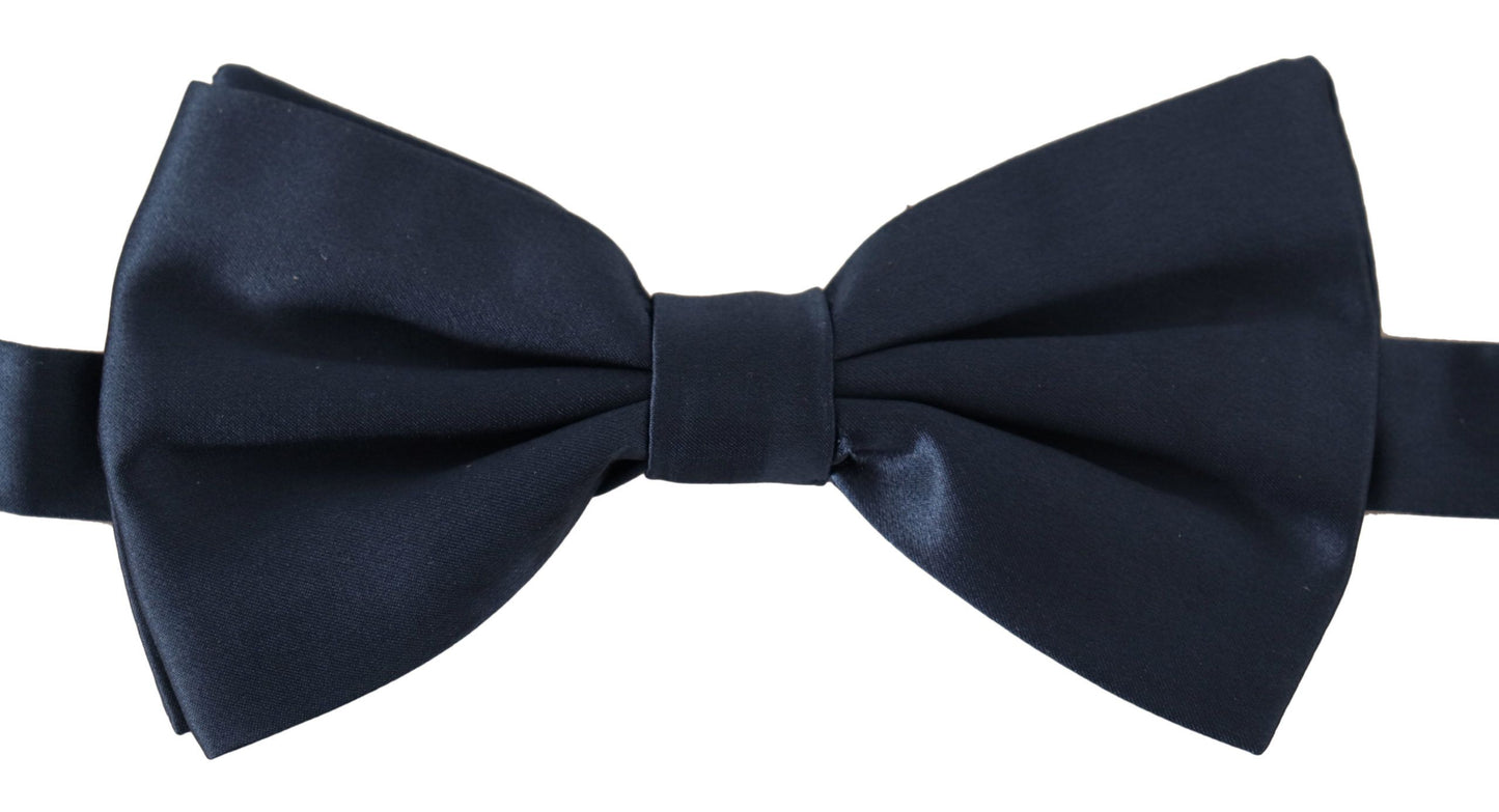 Elegant Silk Blue Bow Tie