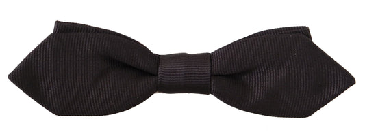 Elegant Black Silk Bow Tie