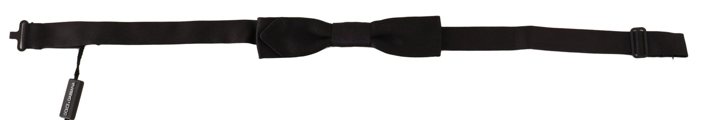 Black Silk Elegant Bow Tie