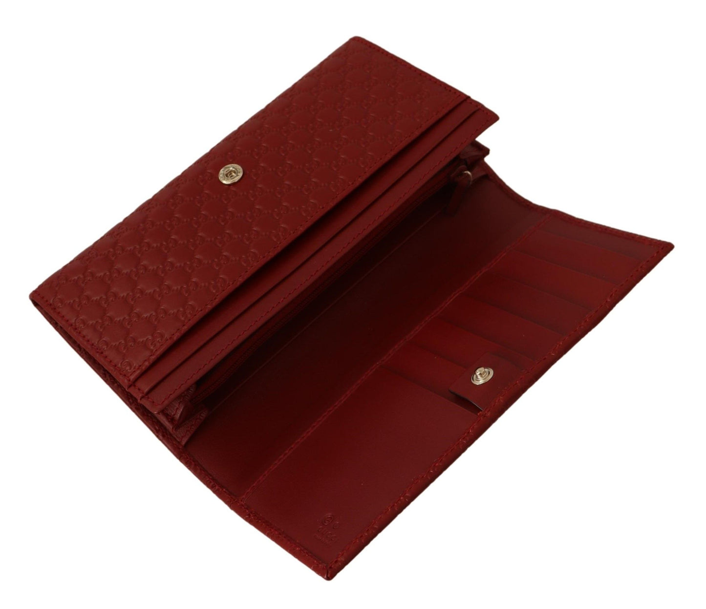 Elegant Red Leather Flap Wallet