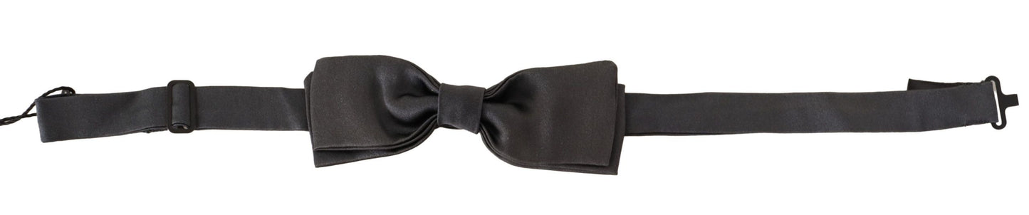 Elegant Black Silk Bow Tie