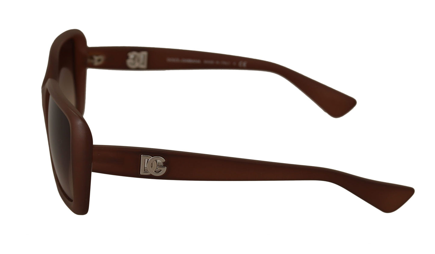 Chic Rectangular Brown Gradient Sunglasses