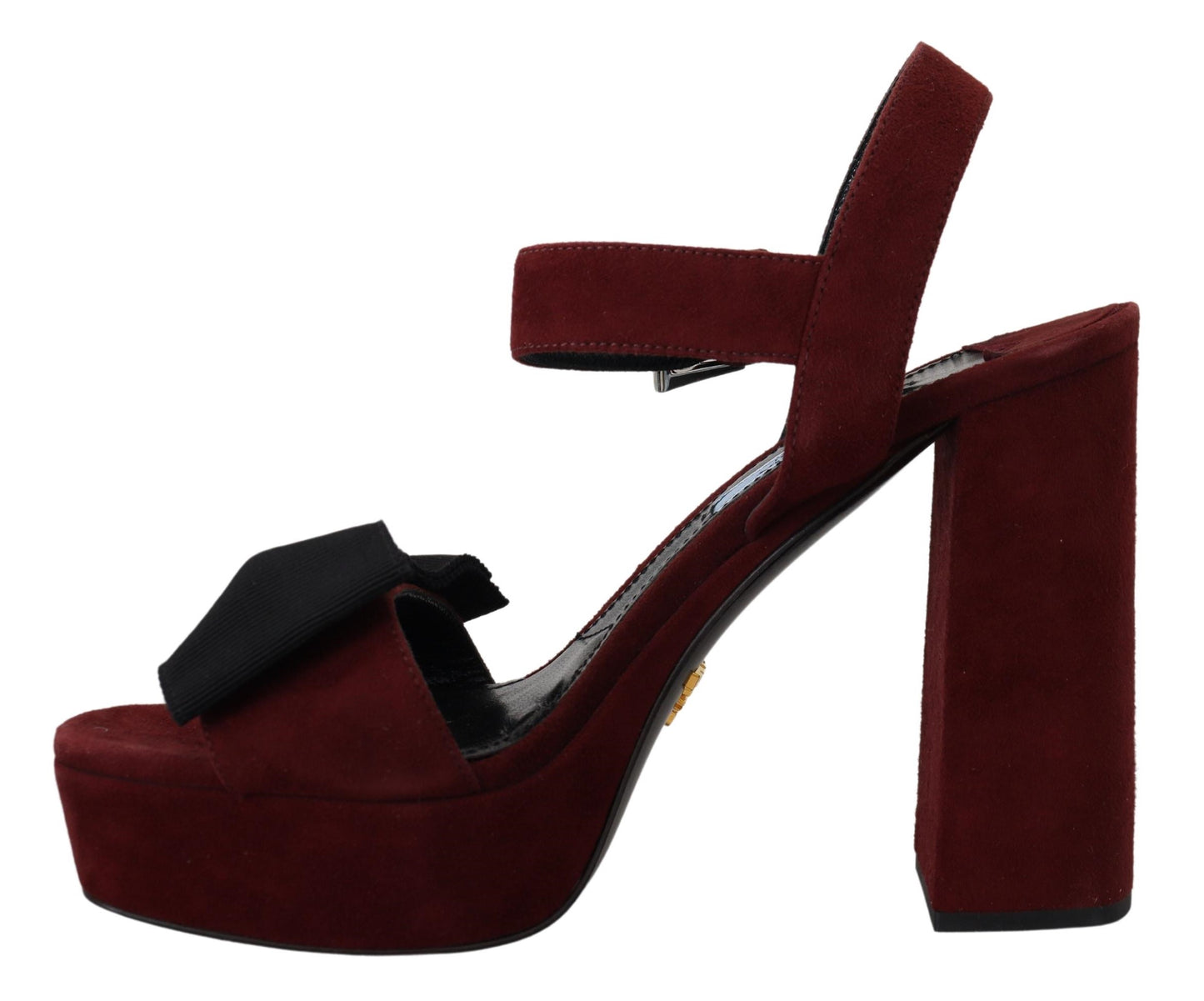 Maroon Suede Ankle Strap Sandals Luxury Footwear