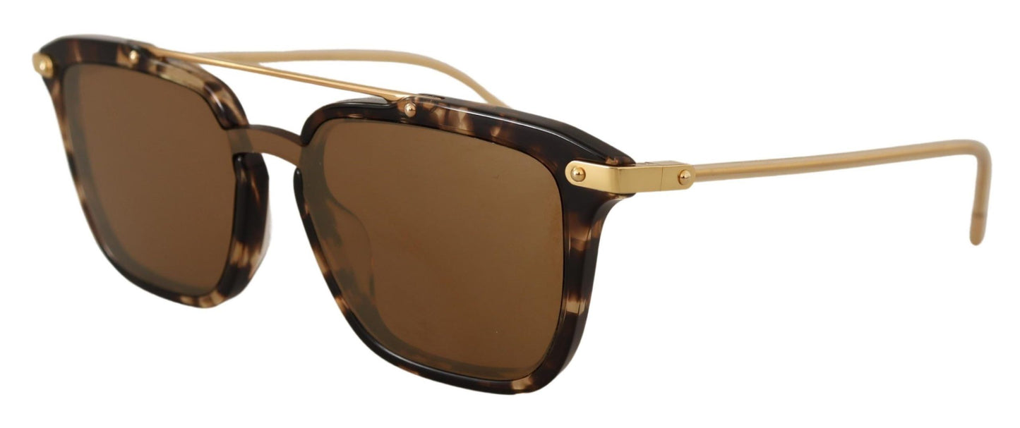 Elegant Brown and Gold Men's Sunglasses