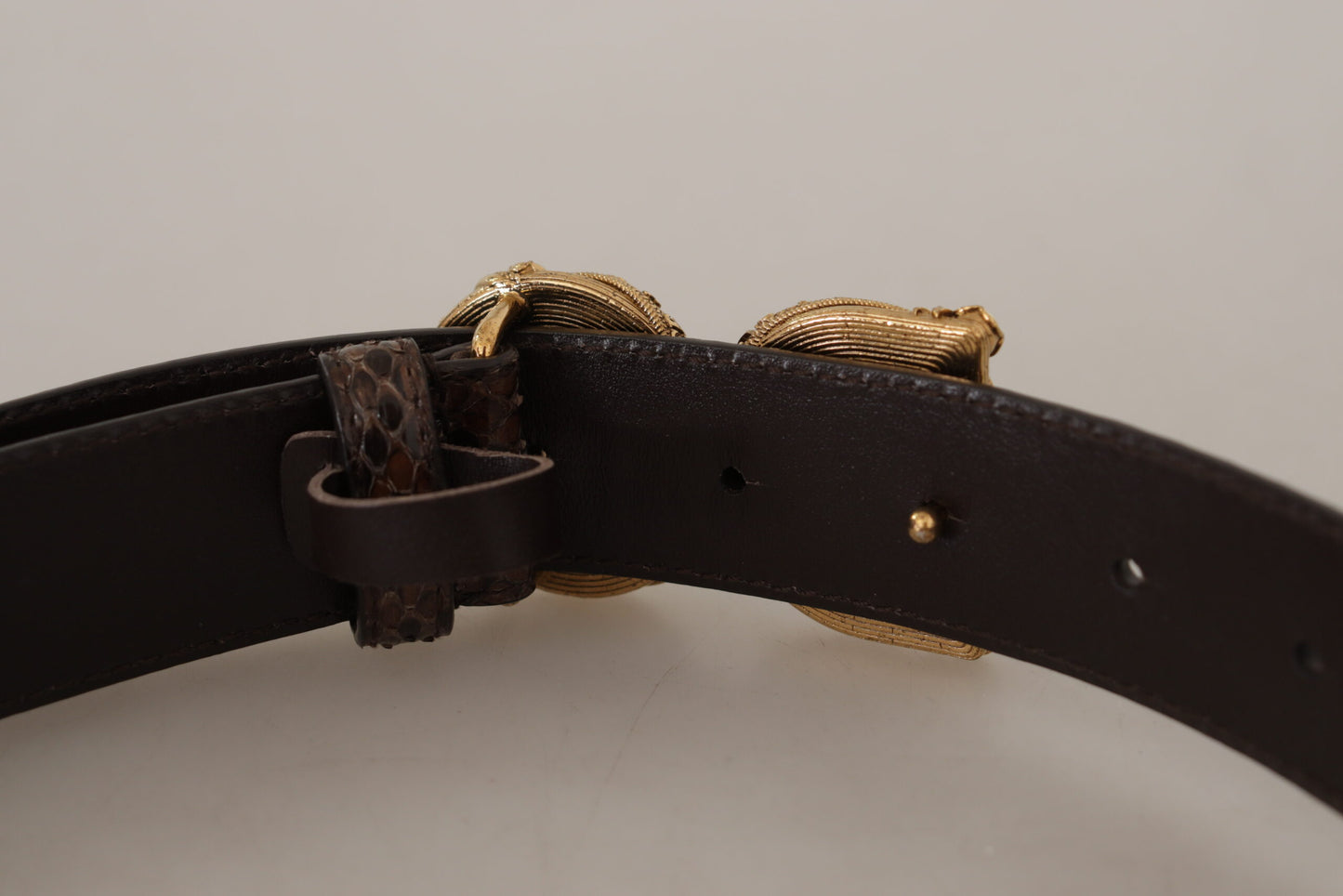 Elegant Snakeskin Leather Belt