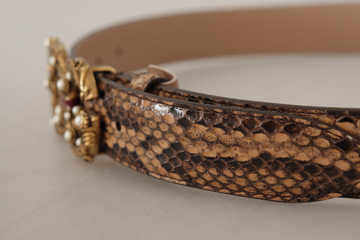 Elegant Snake Skin Leather Belt for Women