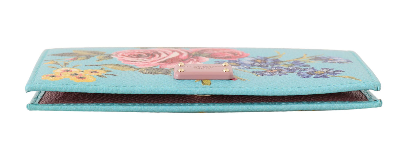 Elegant Floral Leather Cardholder Wallet