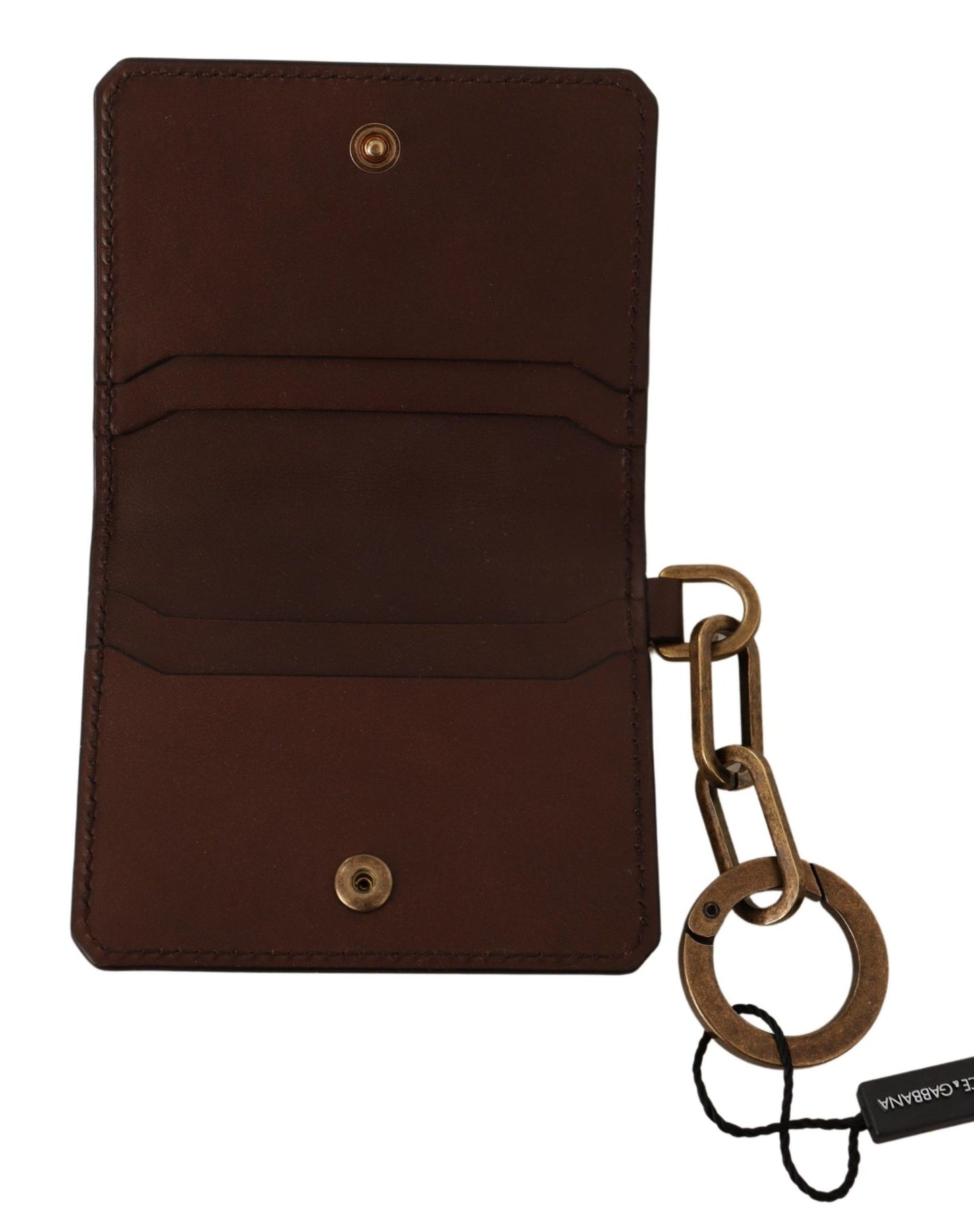 Elegant Medium Brown Leather Cardholder