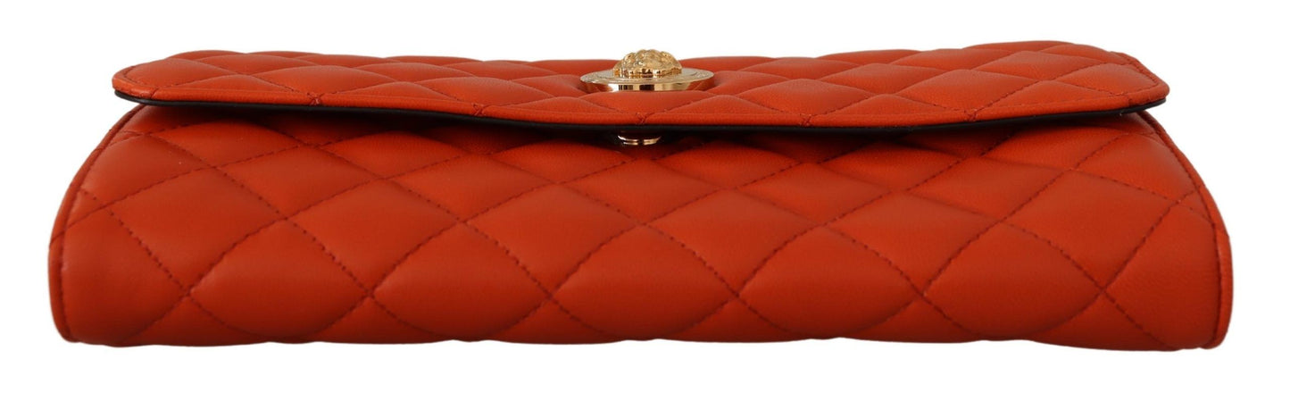 Red Nappa Leather Evening Shoulder Bag