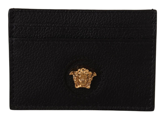 Elegant Black Leather Card Holder