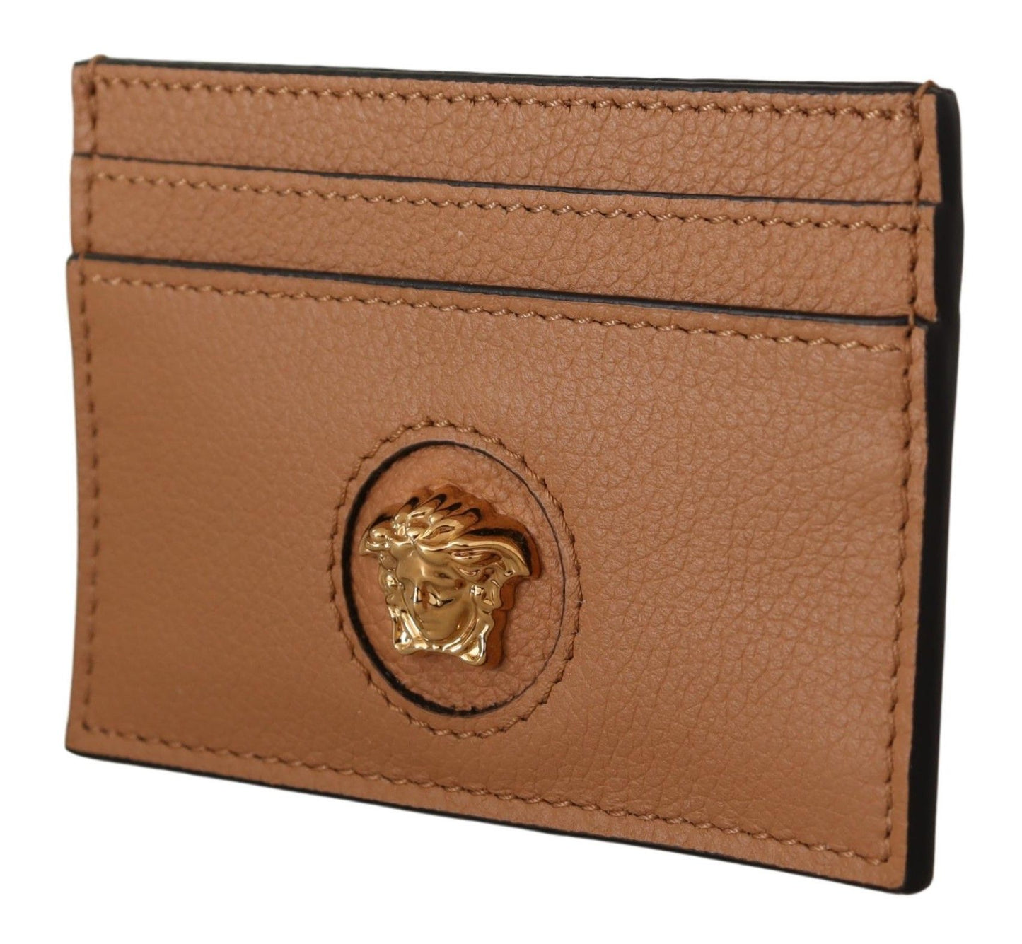 Brown Calf Leather Card Holder Wallet