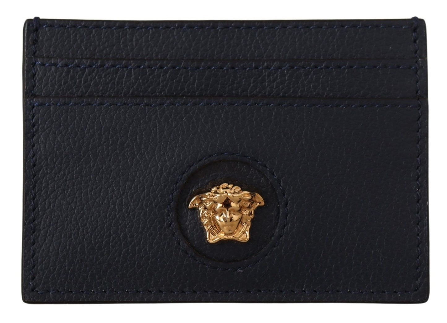 Elegant Navy Calf Leather Card Holder