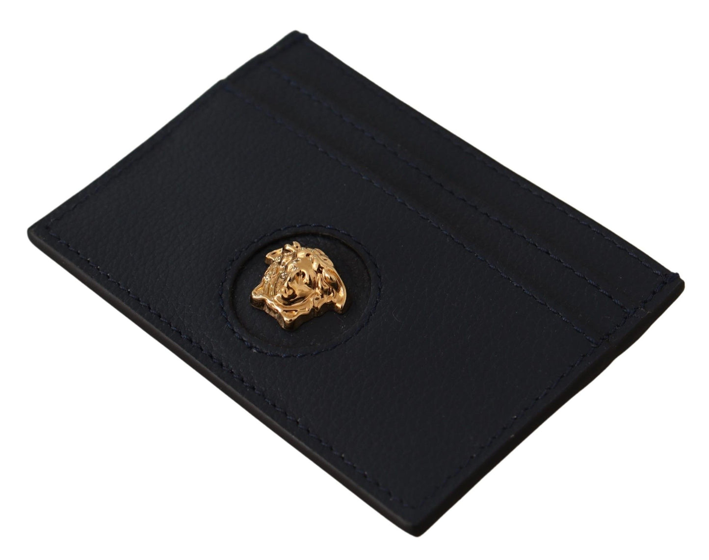 Elegant Navy Calf Leather Card Holder