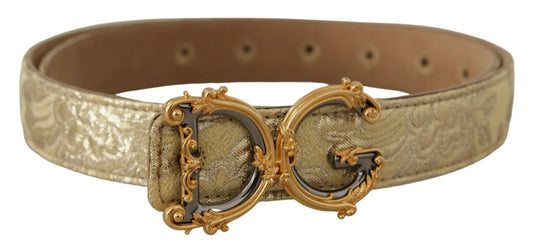 Elegant Gold-Tone Leather Belt