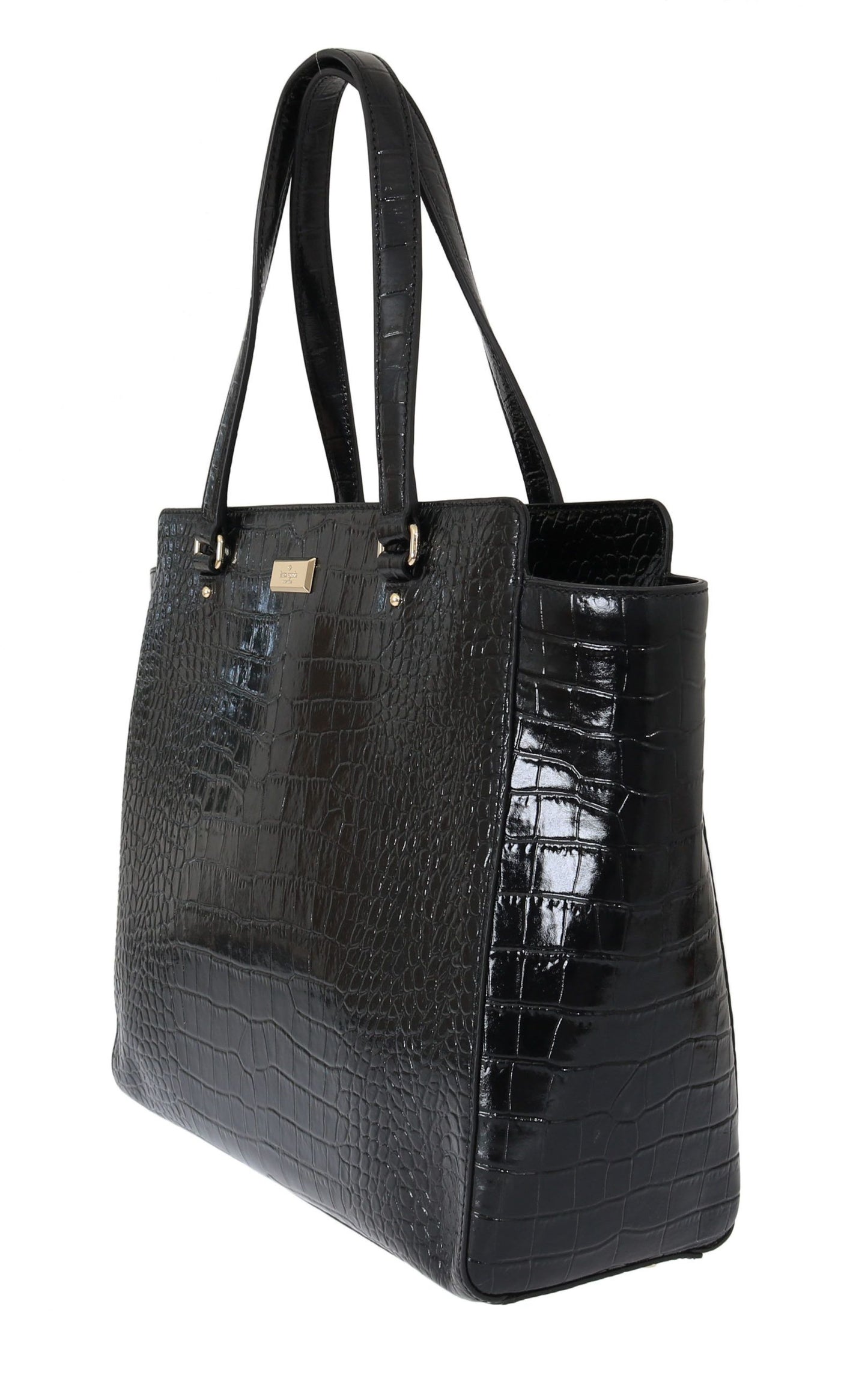 Elegant Black Leather Elissa Handbag