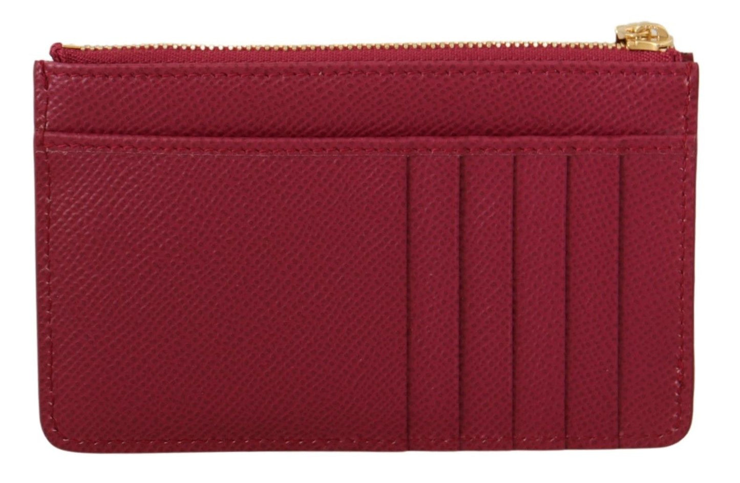 Chic Pink Leather Zippered Cardholder Wallet