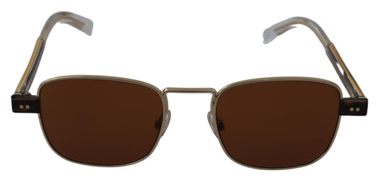 Elegant Gold Frame Rectangular Sunglasses