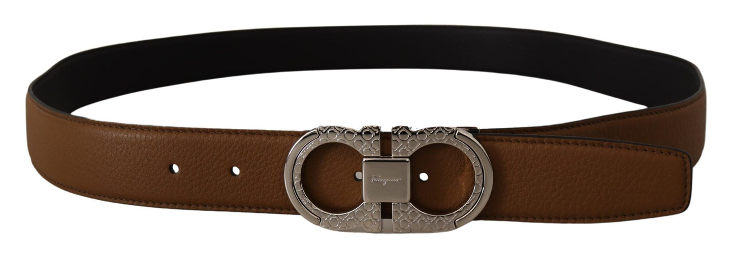 Elegant Reversible Calf Leather Belt