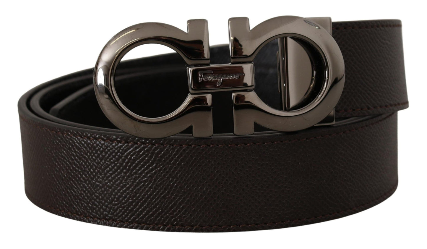 Elegant Reversible Calf Leather Belt