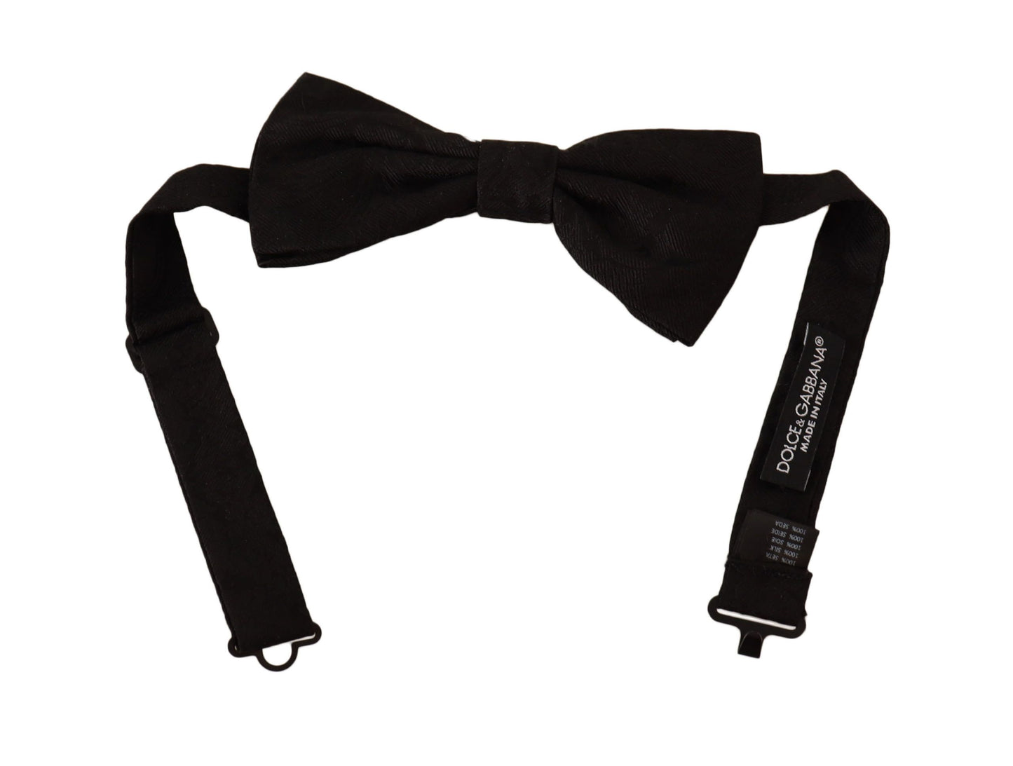 Elegant Black Silk Bow Tie