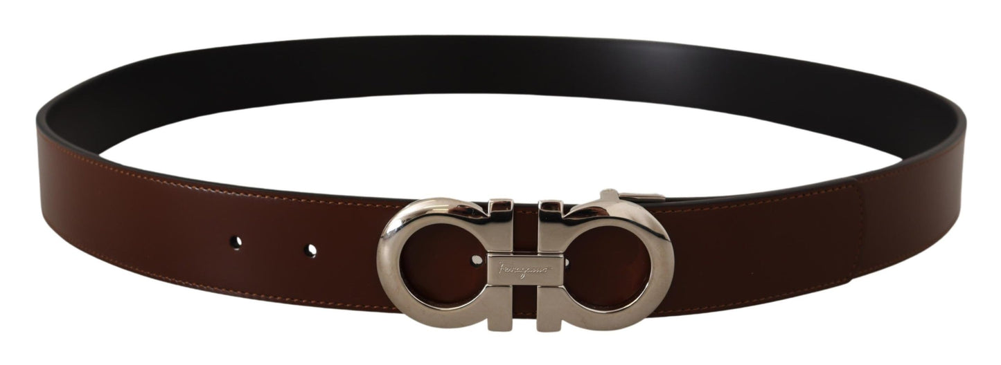 Elegant Reversible Calf Leather Belt