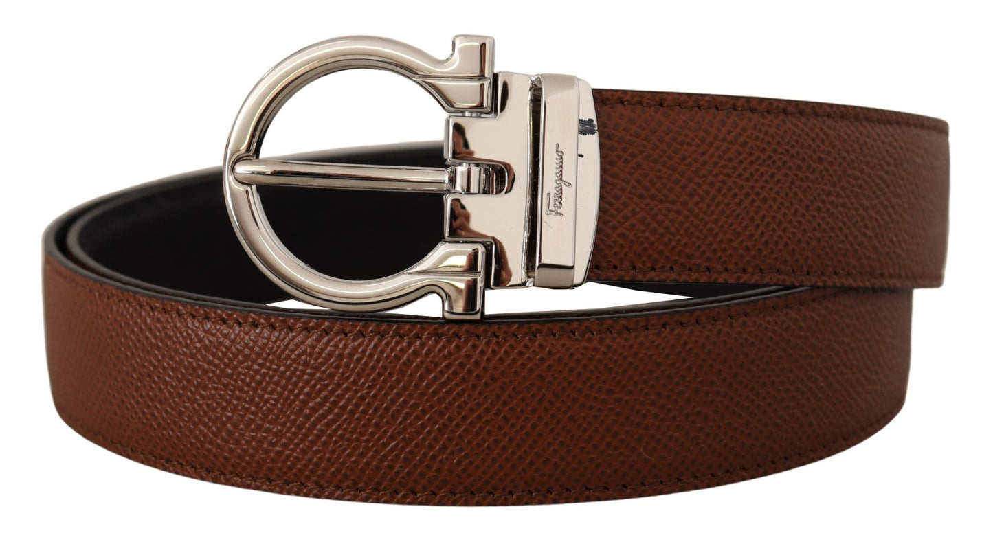 Elegant Reversible Calf Leather Belt