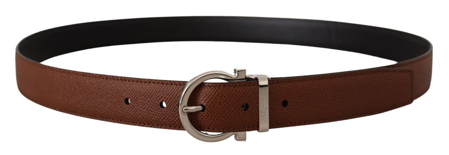 Elegant Reversible Calf Leather Belt