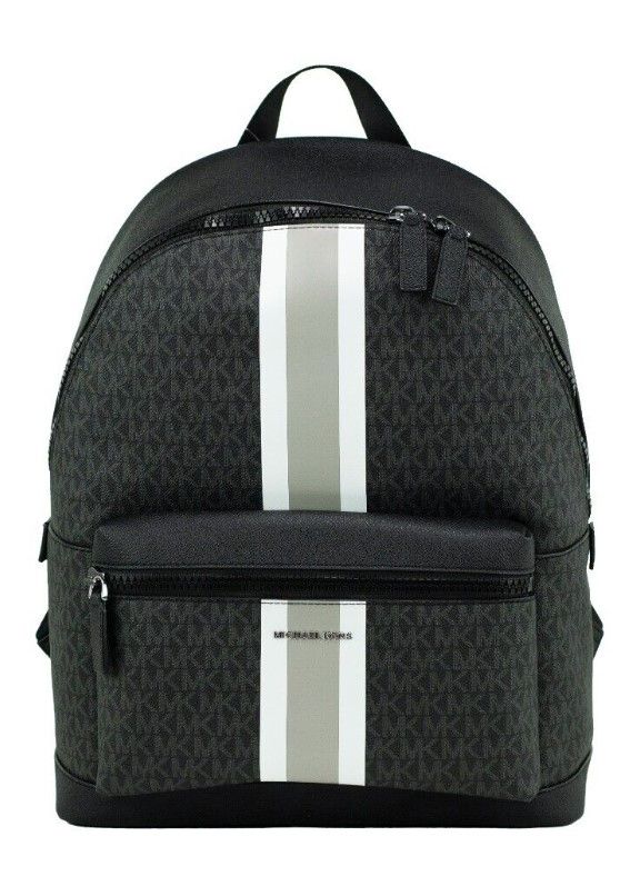 Cooper Large Black Signature Varsity Stripe Backpack Bag Bookbag