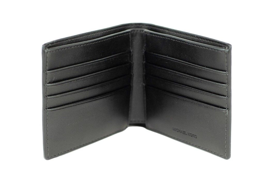 Cooper Black Flame Signature Leather Graphic Logo Billfold Wallet