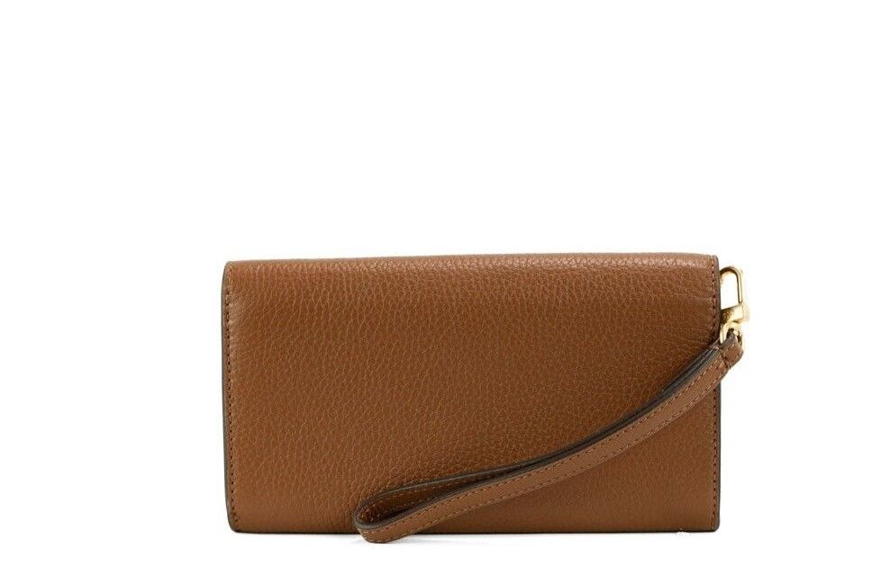 Britten Moose Pebbled Leather Flap Envelope Wristlet Wallet