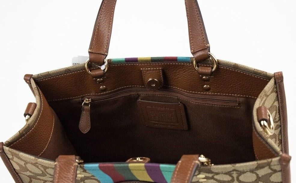 Dempsey Medium Legacy Stripe Jacquard Canvas Patch Carryall Bag