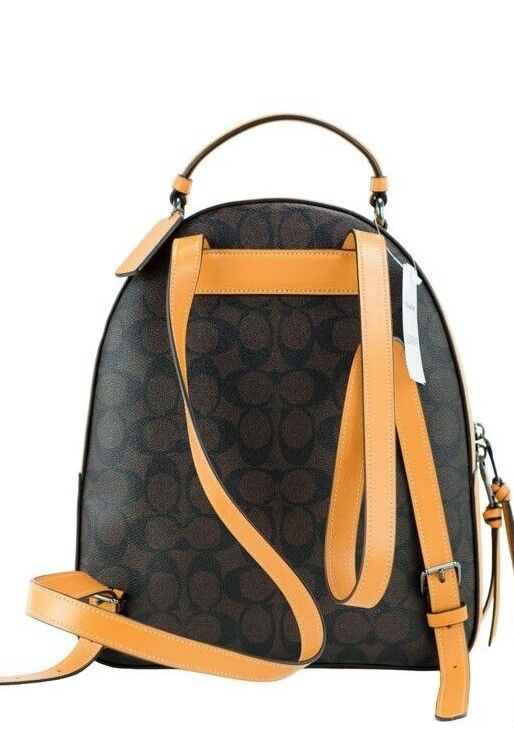 Varsity Brown Buttercup Signature Coated Canvas Jordyn Backpack