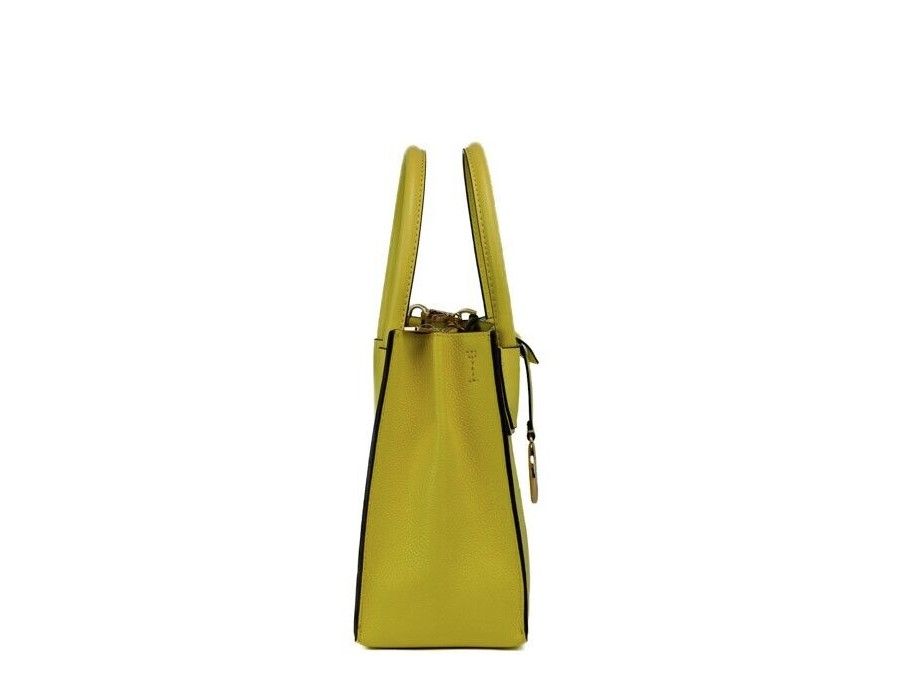 Mercer Medium Sunshine Pebble Leather Messenger Crossbody Handbag