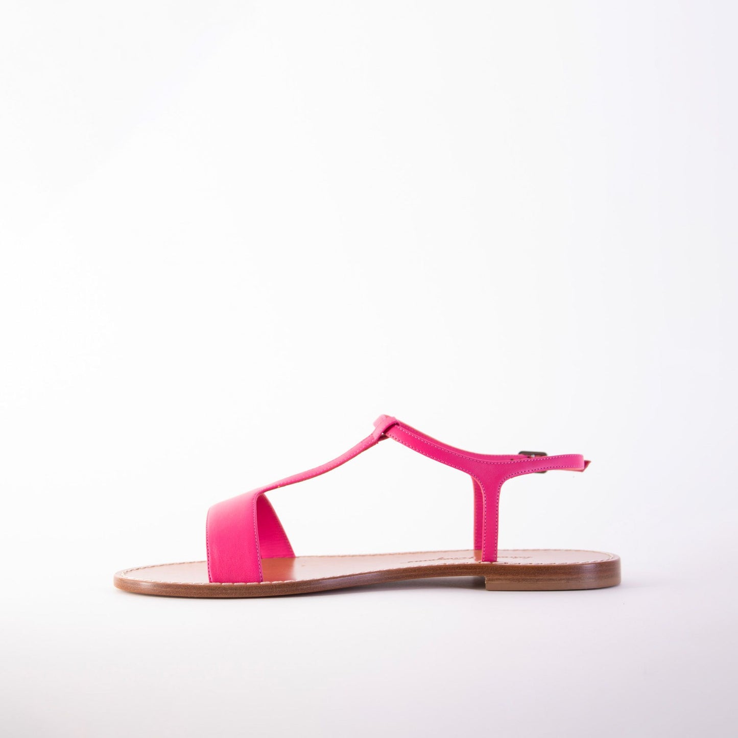 Fuchsia Leather Sandals