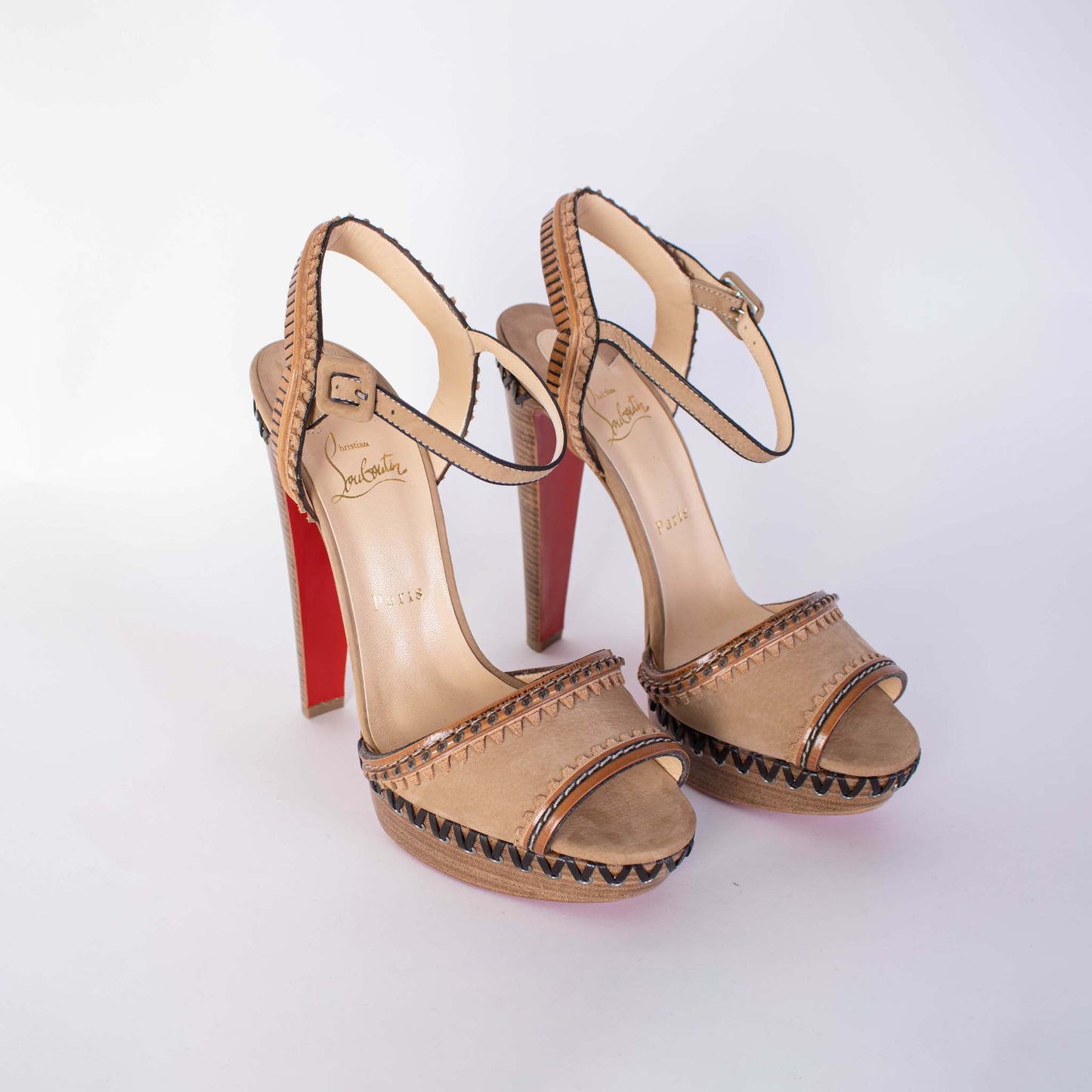 Christian Louboutin Leather Trepi High 140 Sandals