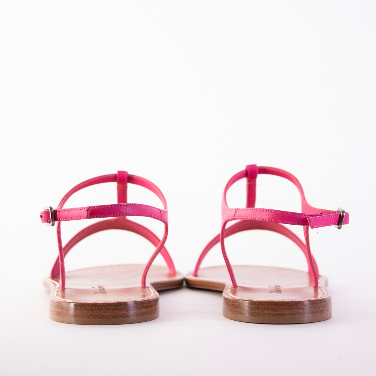 Fuchsia Leather Sandals