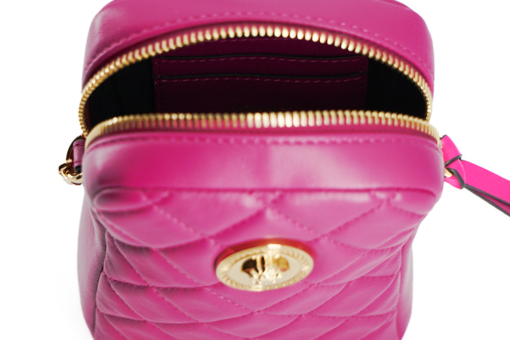 Elegant Purple Quilted Leather Mini Bag