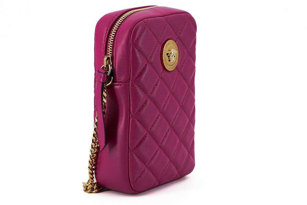 Elegant Purple Quilted Leather Mini Bag