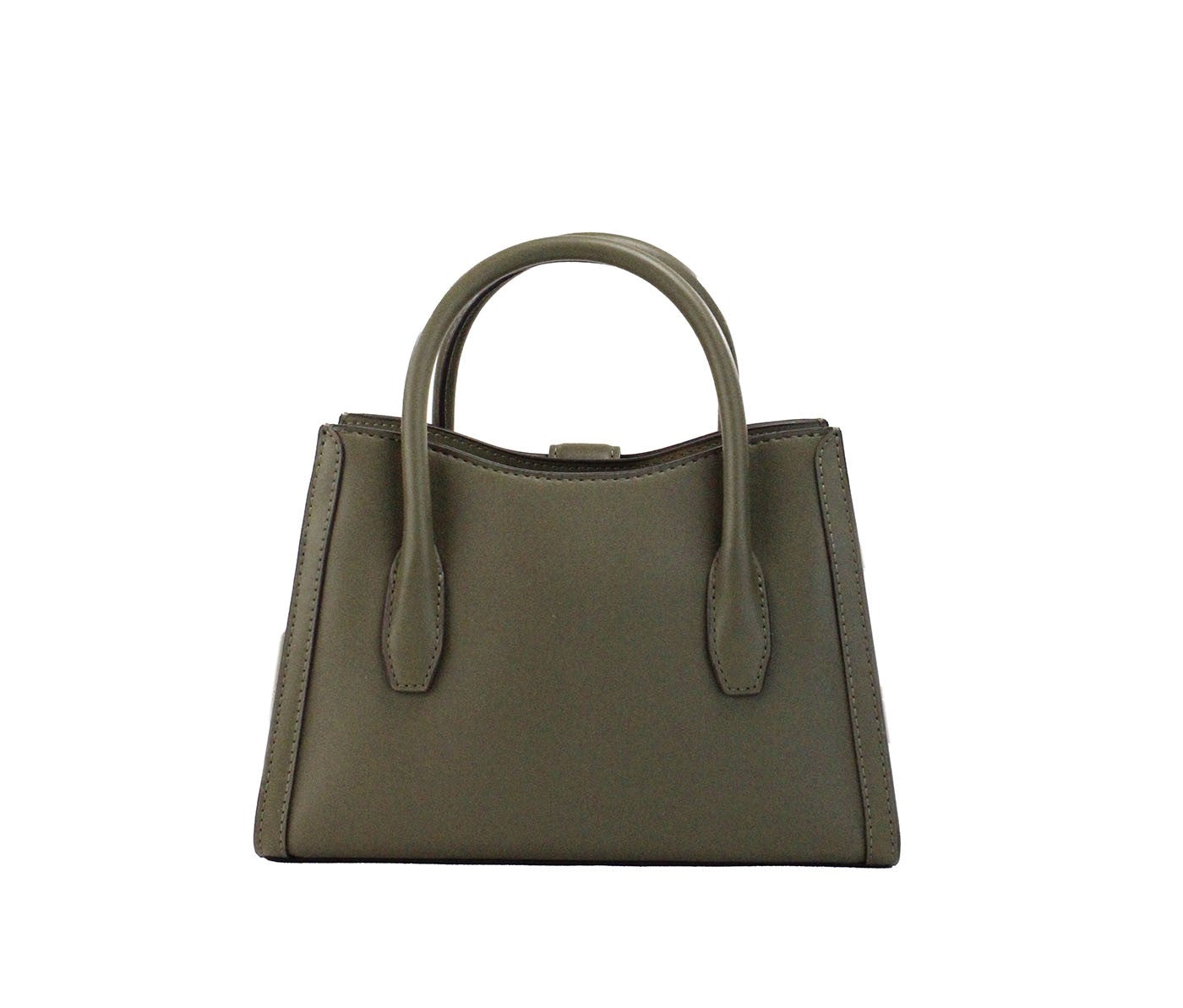 Gabby Small Olive Faux Leather Top Zip Satchel Crossbody Bag