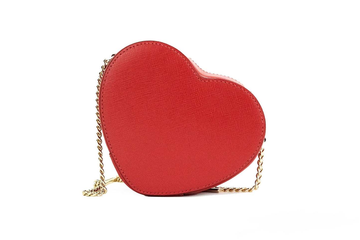 Love Shack Candied Cherry Mini Leather Chain Heart Crossbody Handbag