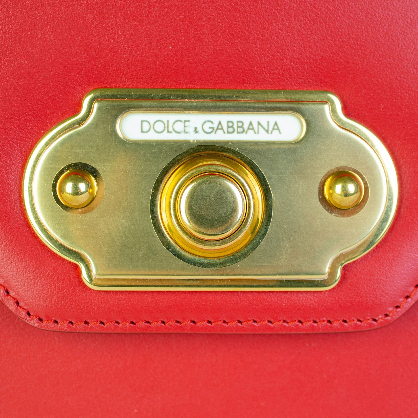 Red Leather Welcome Handbag