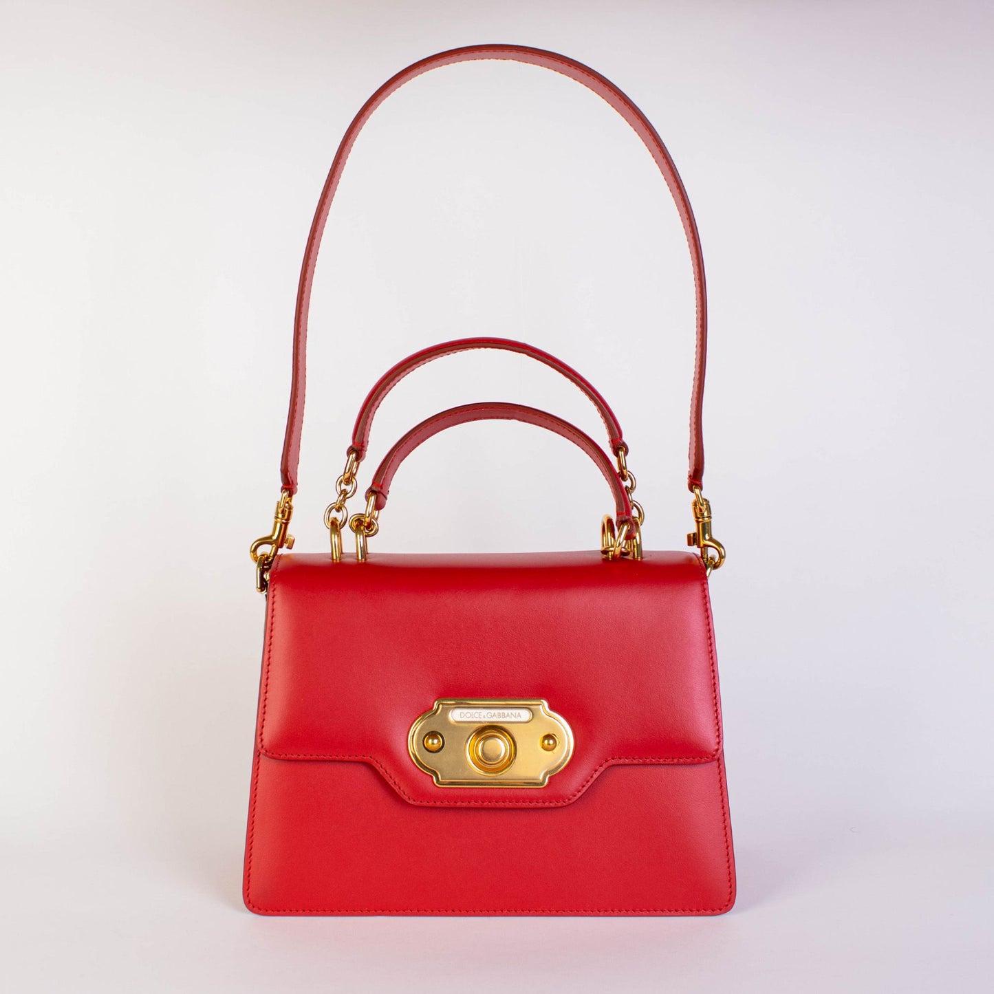 Red Leather Welcome Handbag