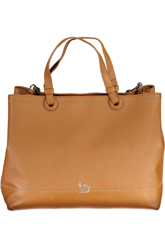 Brown Polyurethane Handbag